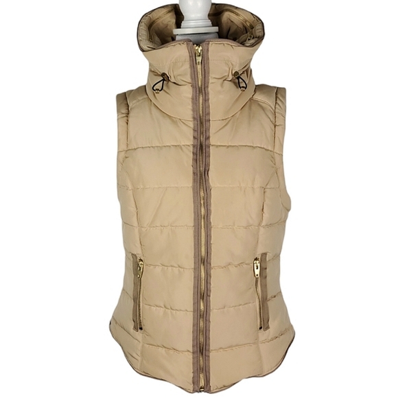 H&M Jackets & Coats Hm Tan Puffer Vest Poshmark